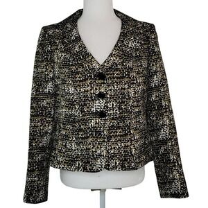 Le Suit Black Print Jacket